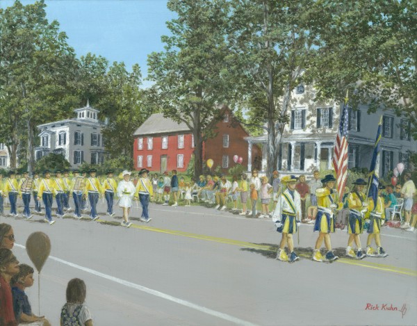Labor Day Parade - Newtown Scenes  14X18 by Rick Kuhn